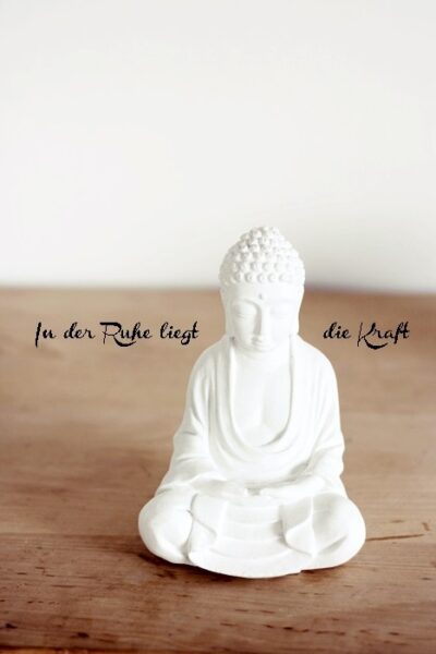 Karma Buddha In der ruhe liegt die Kraft